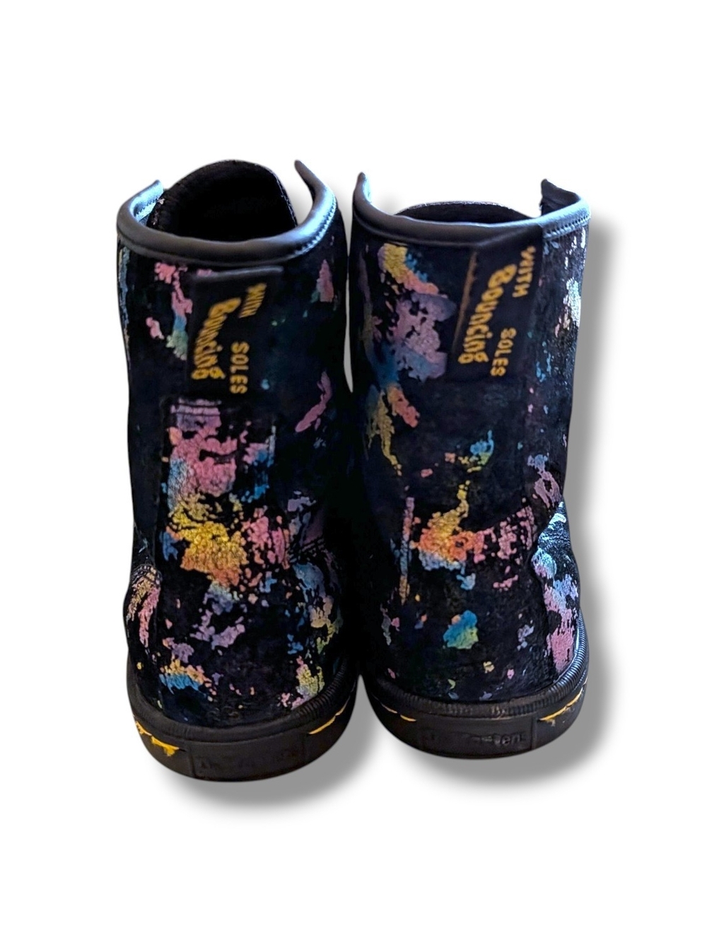 DR. MARTENS Sheridan Confetti Suede Casual Boots in Black 9 - Picture 4 of 6